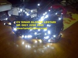 Lampu Natal Lurus 10 meter Kabel Hitam
